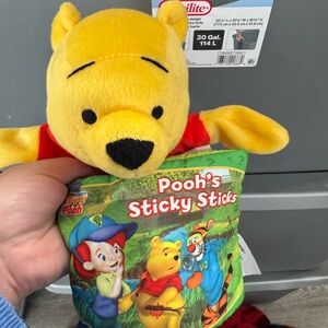 Disney Winnie the Pooh Yellow Plush with Sticky Sticks
